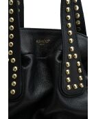 Bandolera Blaze de piel negra - 36x39x13 cm