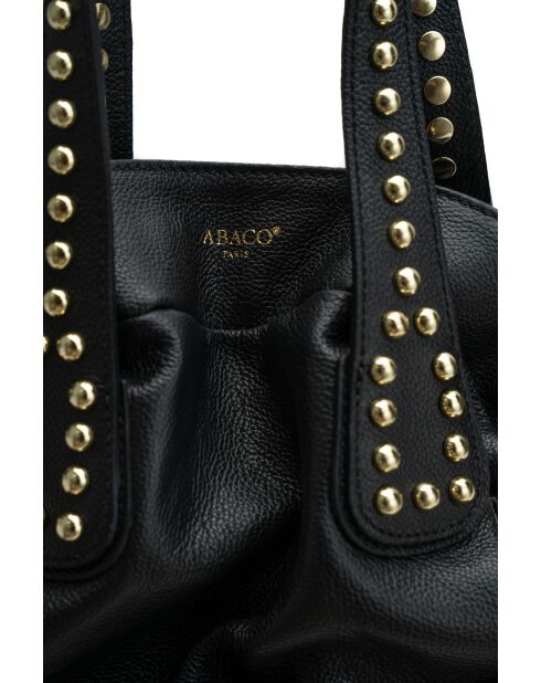 Bandolera Blaze de piel negra - 36x39x13 cm