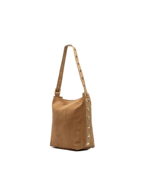 Sac porte épaule en cuir Nova camel clair - 35x35x14 cm