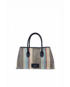 Sac à main en cuir Lyn bleu marine - 34x22x15 cm