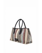 Sac à main en cuir Lyn bleu marine - 34x22x15 cm