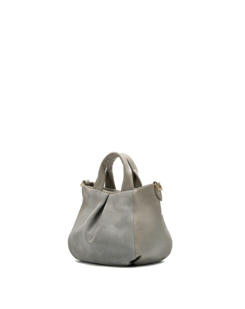 Sac à bandouliere en cuir Jeti gris - 31x24x12 cm