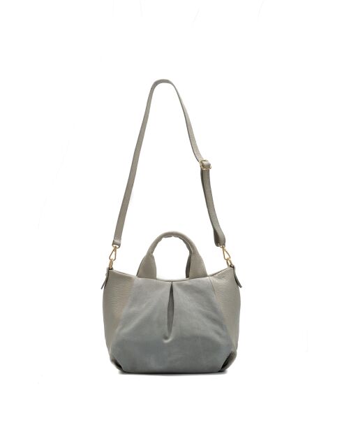 Sac à bandouliere en cuir Jeti gris - 31x24x12 cm