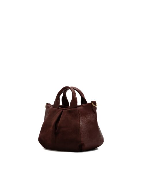 Jeti bordeauxrode leren schoudertas - 31x24x12 cm