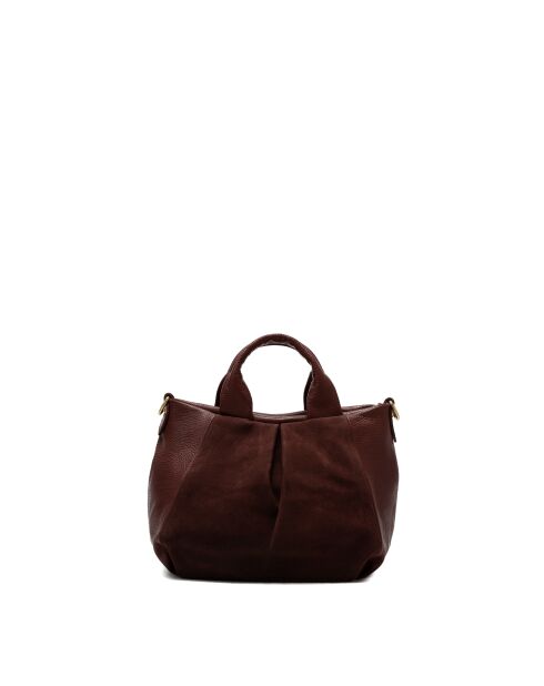 Jeti bordeauxrode leren schoudertas - 31x24x12 cm
