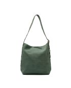 Sac porte épaule en cuir Nova vert menthe - 35x35x14 cm