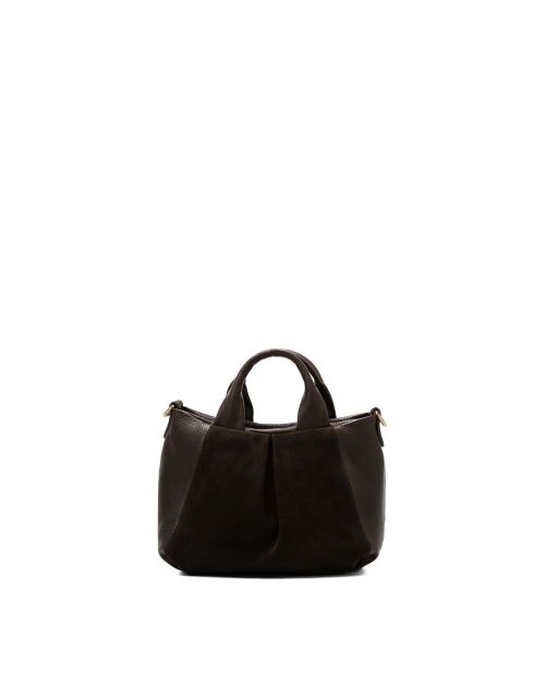 Jeti Schultertasche aus Mokkaleder - 31x24x12 cm