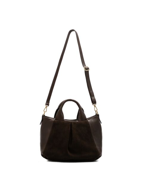 Jeti Schultertasche aus Mokkaleder - 31x24x12 cm