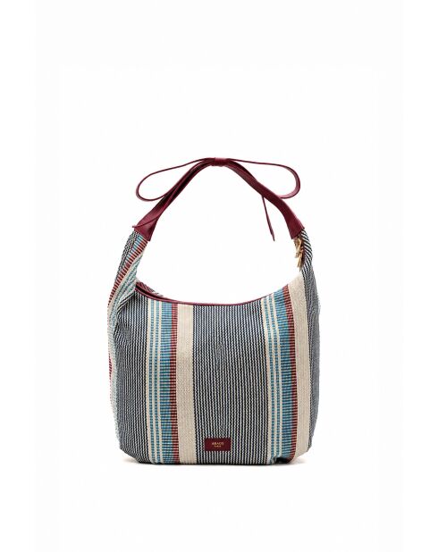 Sac porte épaule en cuir Gina rouge - 46x35x5 cm