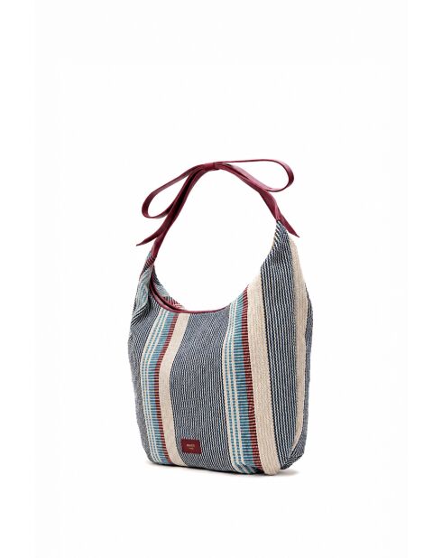 Sac porte épaule en cuir Gina rouge - 46x35x5 cm