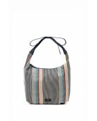 Sac porte épaule en cuir Gina bleu marine - 46x35x5 cm
