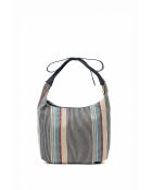 Sac porte épaule en cuir Gina bleu marine - 46x35x5 cm