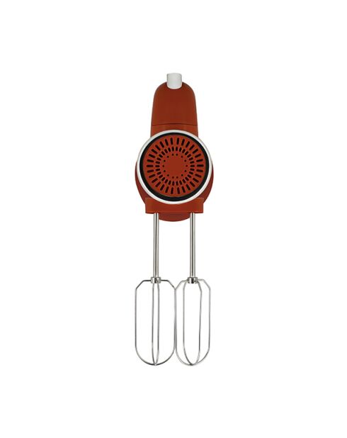 Batteur électrique rétro Brique terracotta/transparent - 21x10,9x18,8 cm