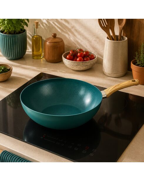 Wok Blue eendblauw - 47,5x28x8 cm