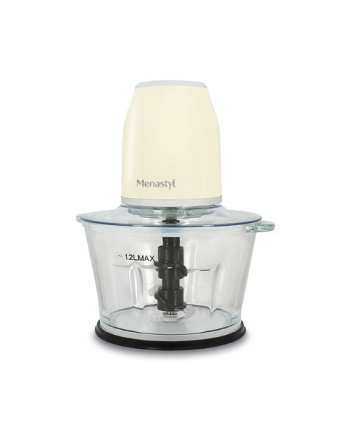 Hachoir rétro Crème beige/transparent - 1,2 L