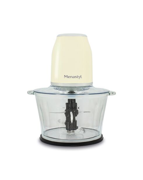 Hachoir rétro Crème beige/transparent - 1,2 L