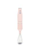 Mixeur 3 en 1 rétro Rose inox, rose/transparent - 21x14x22 cm