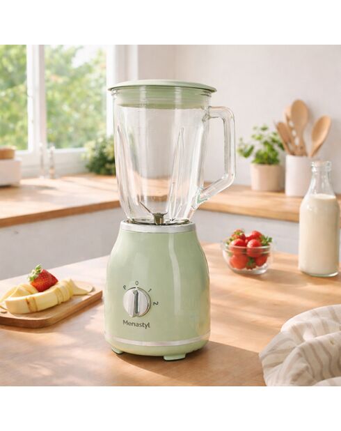 Blender rétro Céladon transparent/vert - 1,5 L