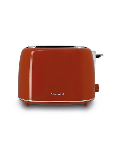 Grille - pain rétro Brique inox/terracotta - 28,5x18,5x19,5 cm
