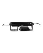 Escurridor extensible de acero inoxidable/negro - 31x15,4x10 cm