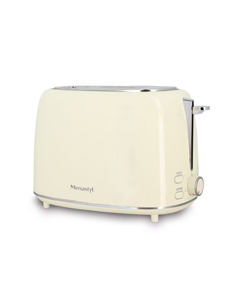 Grille - pain rétro Crème beige/inox - 28,5x18,5x19,5 cm