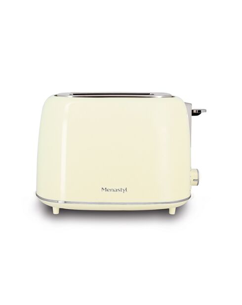 Grille - pain rétro Crème beige/inox - 28,5x18,5x19,5 cm