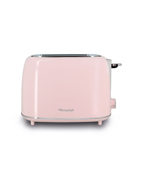 Grille - pain rétro Rose inox/rose - 28,5x18,5x19,5 cm