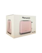 Grille - pain rétro Rose inox/rose - 28,5x18,5x19,5 cm