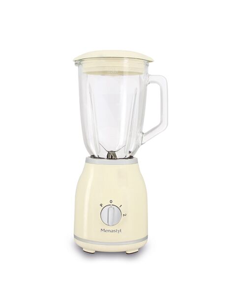Blender rétro Crème beige/transparent - 1,5 L