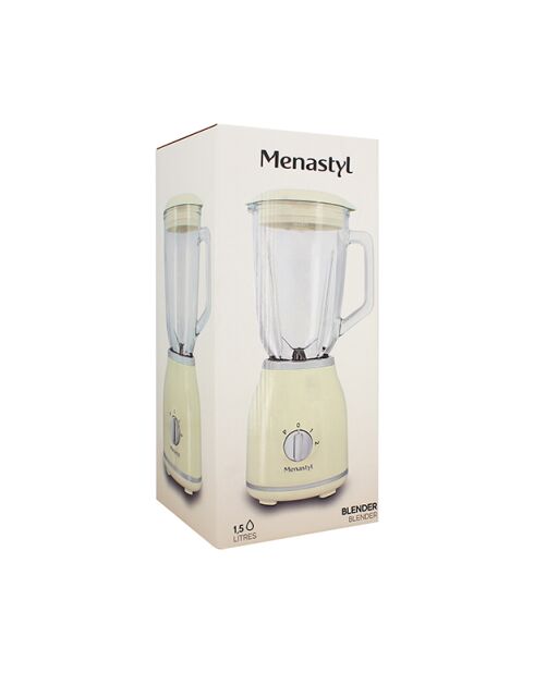 Blender rétro Crème beige/transparent - 1,5 L