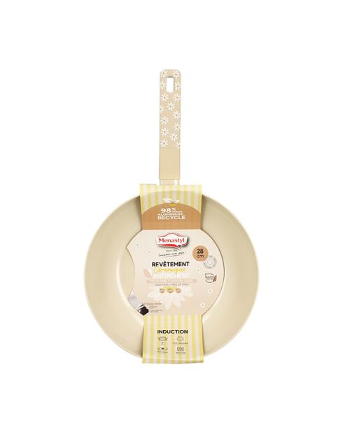 Wok Daisy beige - 47,5x28,5x8 cm
