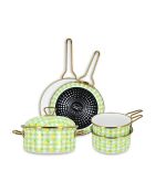 Service Poêle Vichy Citron vert - 5 pièces