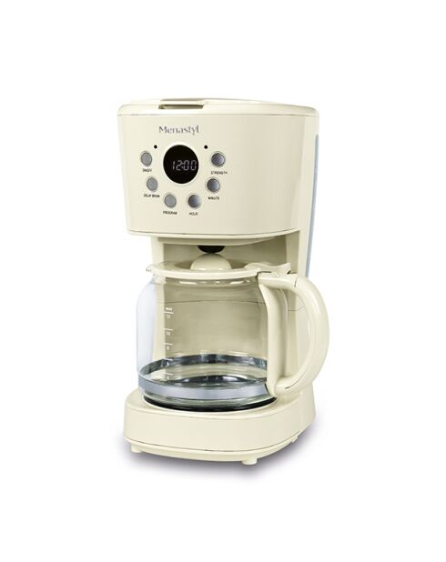 Cafetière rétro Crème beige/transparent - 1,5 L