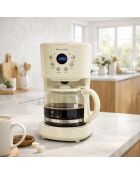 Cafetière rétro Crème beige/transparent - 1,5 L