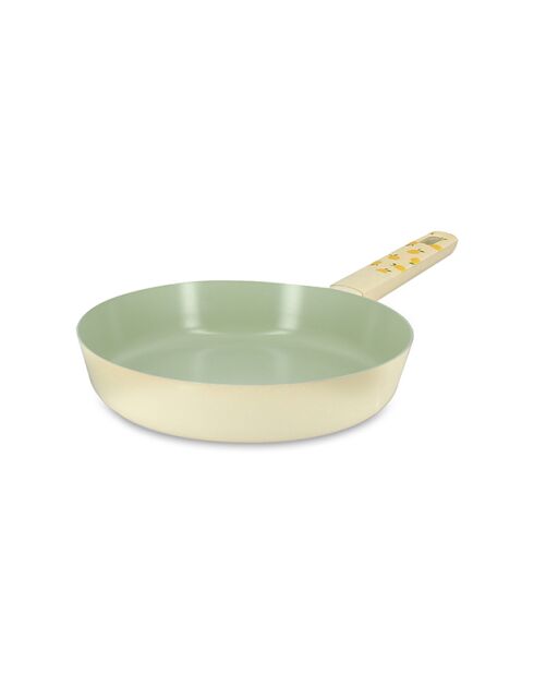 Beige/groene koekenpan met citroen - 38x20,5x4 cm