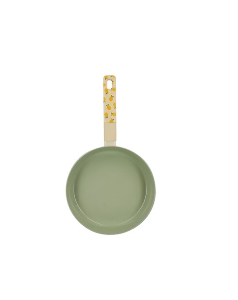 Beige/groene koekenpan met citroen - 38x20,5x4 cm