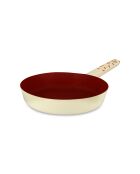 Beige/rote Kirschpfanne, 38 x 20,5 x 4,5 cm