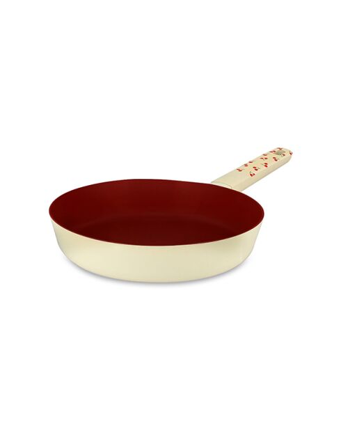 Beige/rote Kirschpfanne, 38 x 20,5 x 4,5 cm
