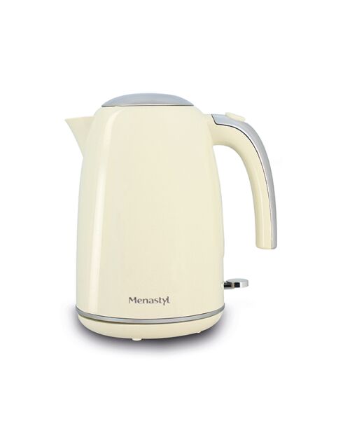 Bouilloire rétro Crème beige/inox - 1,7 L