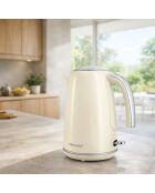 Hervidor retro beige crema/acero inoxidable - 1,7 L
