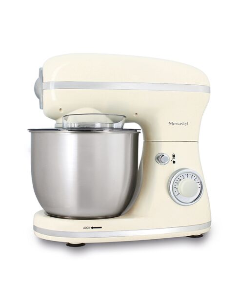 Robot pâtissier rétro Crème beige/inox - 5 L