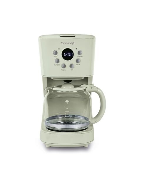 Cafetière rétro Céladon transparent/vert - 1,5 L