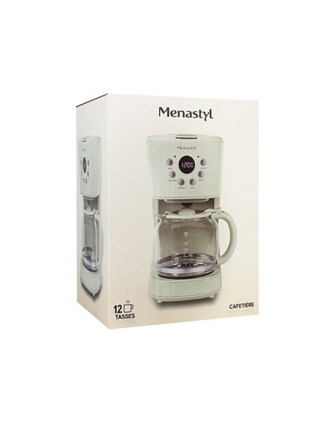 Cafetière rétro Céladon transparent/vert - 1,5 L
