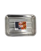 Harry Inox grijs rechthoekig dienblad - 40x28x6 cm