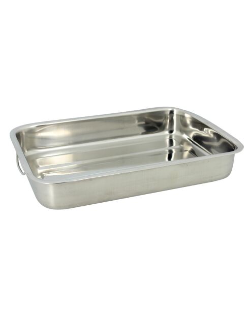 Harry Inox grijs rechthoekig dienblad - 40x28x6 cm
