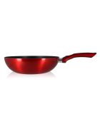 Wok Cherry aluminium zwart/rood - 46x28x7,5 cm