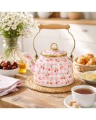 Bouilloire Vichy Cerise rose - 2,5 L