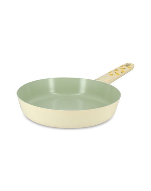 Beige/groene koekenpan met citroen - 43,5x24,5x4,5 cm