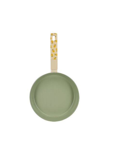 Beige/groene koekenpan met citroen - 43,5x24,5x4,5 cm