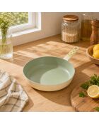 Beige/groene koekenpan met citroen - 43,5x24,5x4,5 cm